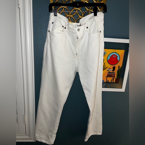 Agolde Riley Crop Jeans Whip - Picture 8 of 9